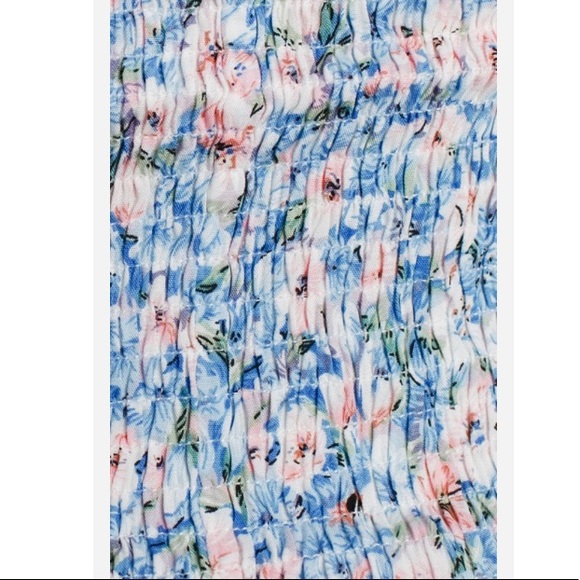 AVIA RUCHED MINI DRESS - Blue Floral - Picture 5 of 7